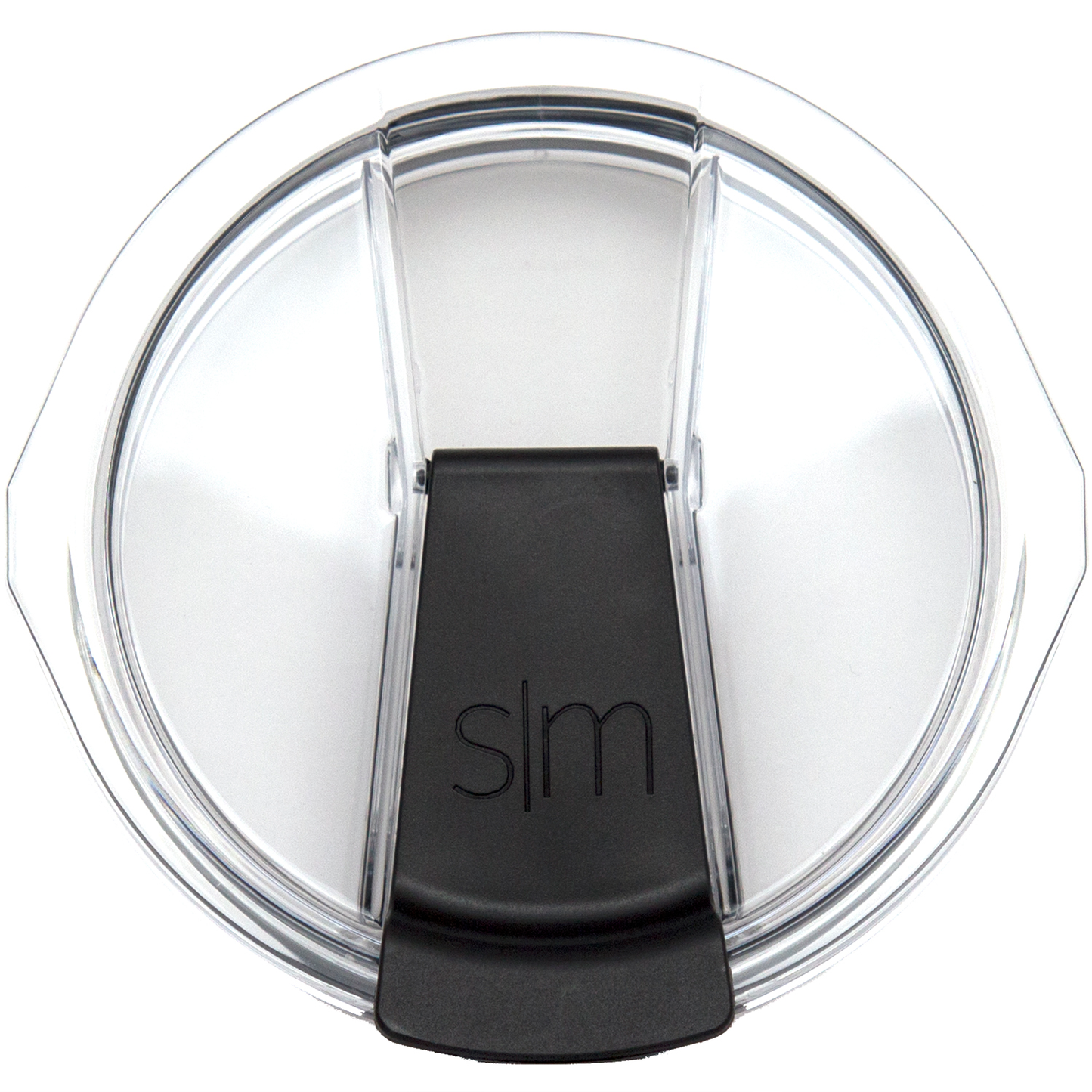 Clear plastic hinged lid with metallic accents, transparent design allowing product visibility, light gray and white tones, CR-30 model.