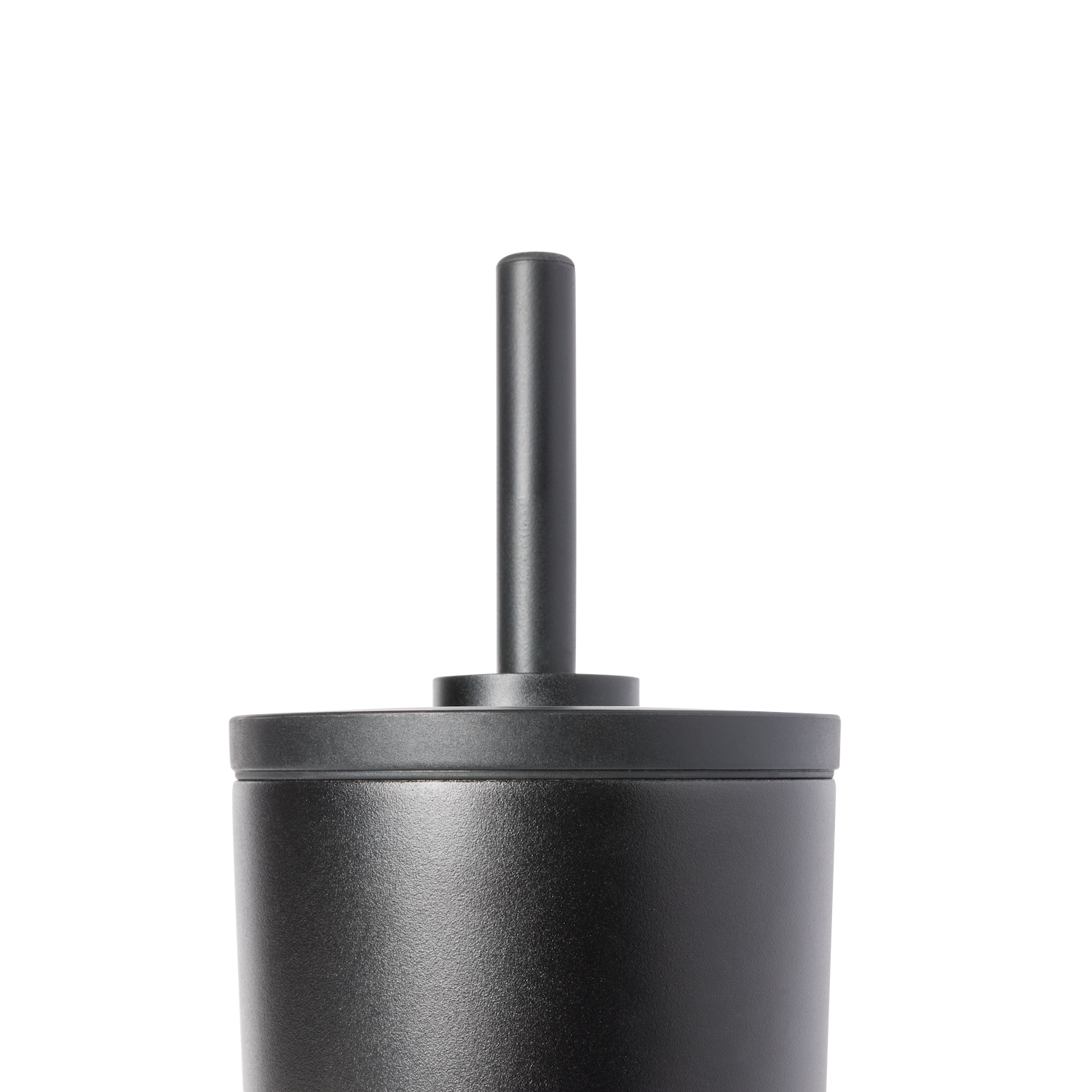 Metallic gray product with dark charcoal and black background, showing subtle highlights and dimensional depth in monochromatic palette