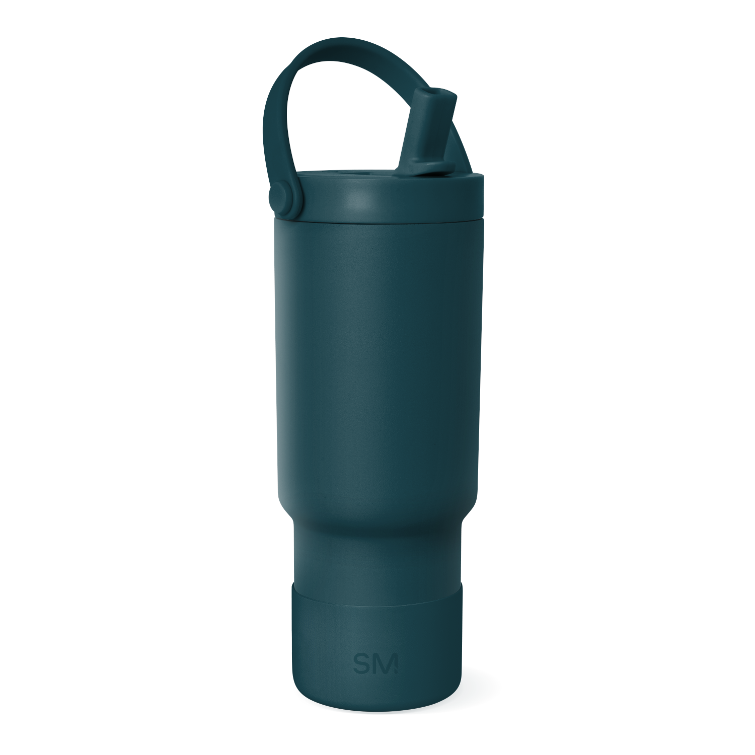 Deep teal matte water bottle with subtle gradient, darker at base transitioning lighter toward top.